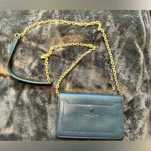 Small Dark Teal Marc Jacobs Wallet on Chain